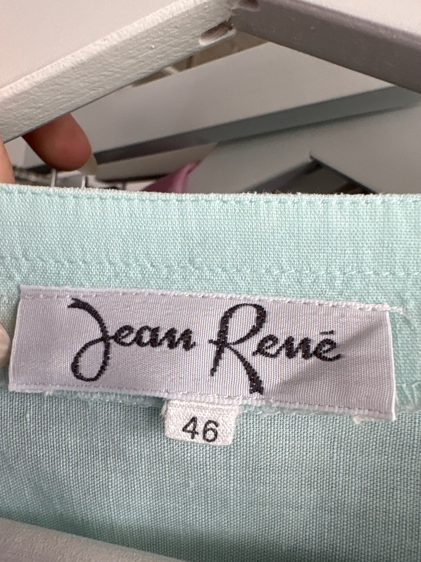 Top vintage mint green in croi retro modern din panzica de in și bumbac