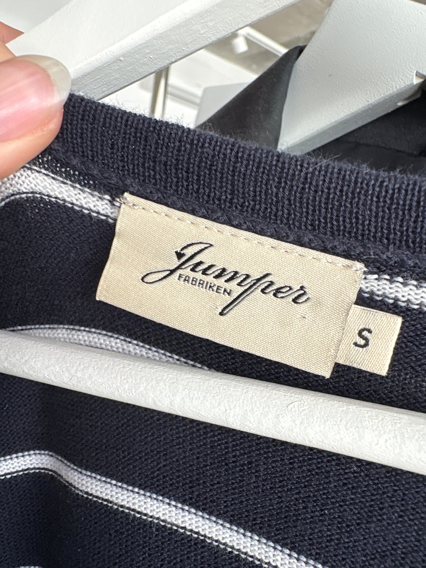 Rochie in estetica nautica din jerse premium de bumbac cu talie ultra înaltă