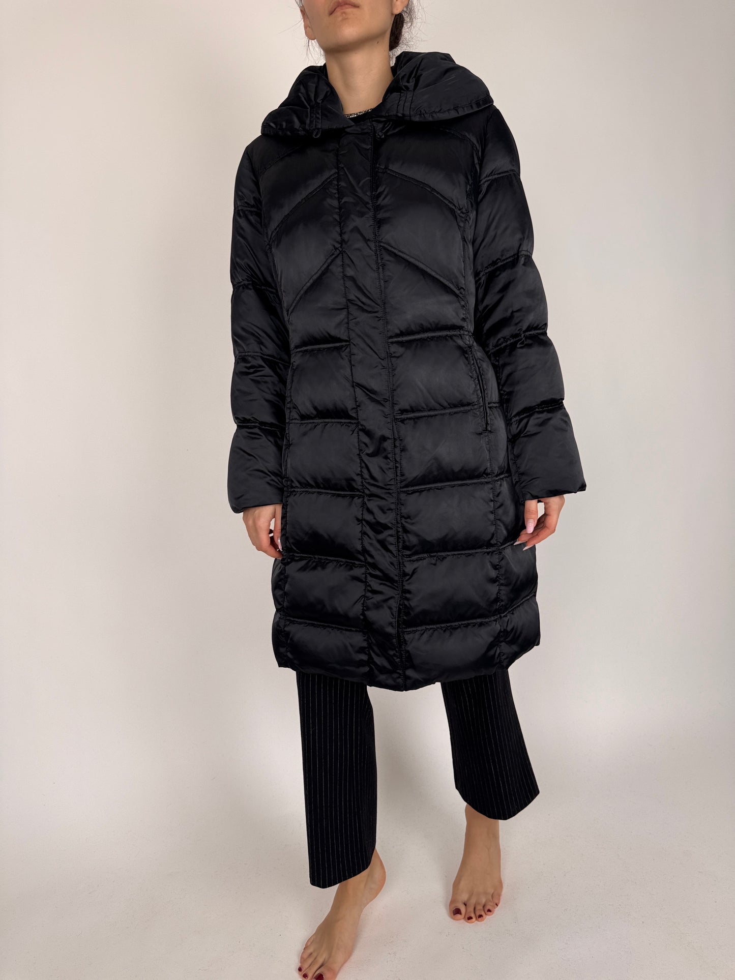 Puffer luxury italian Krizia negru stilizabil si business