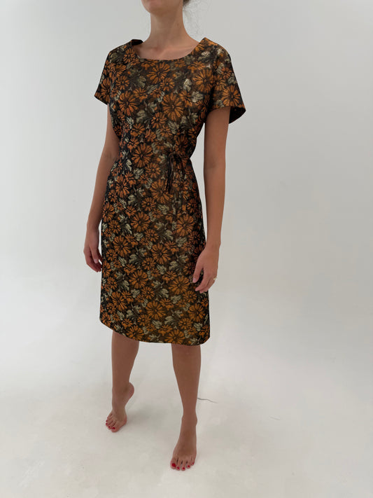 Rochie old vintage anii 60 de colecție extrem de rară în mărime generoasă din brocart