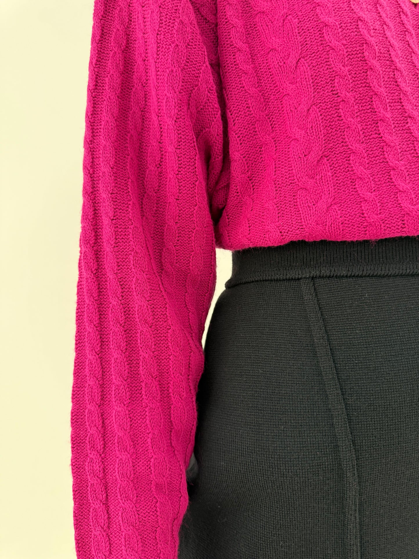 Fustă neagră de brand premium din tricot de lana extrafina merino