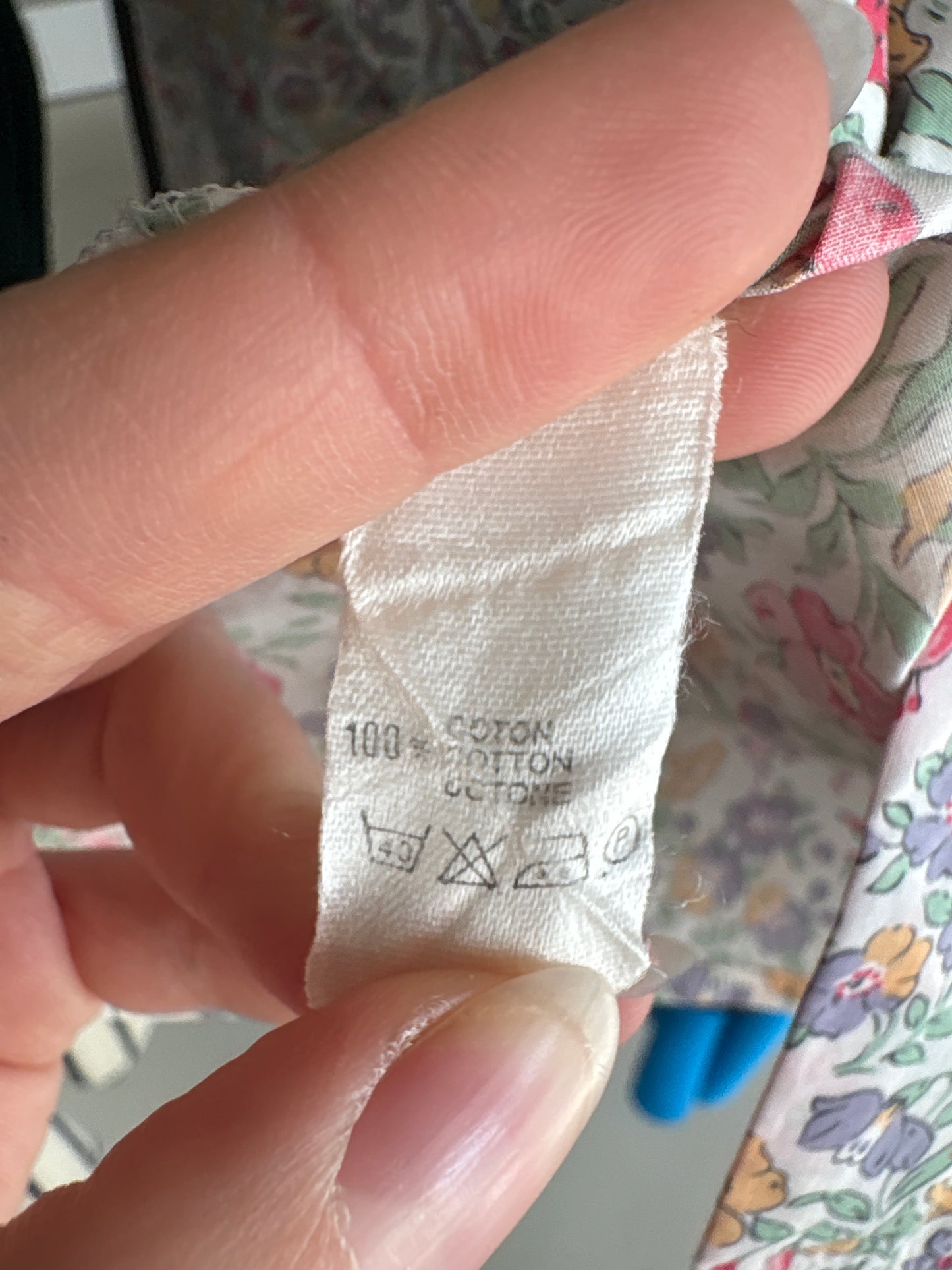 Cămașa vintage luxury Cacharel cu guler Peter Pan și print floral delicat