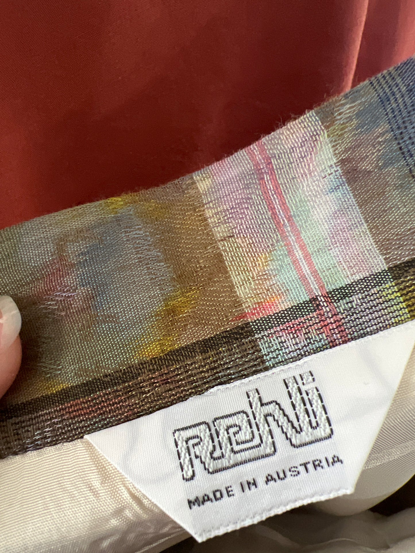 Fustă vintage din pânză extrafina cu talie ultra înaltă marcată