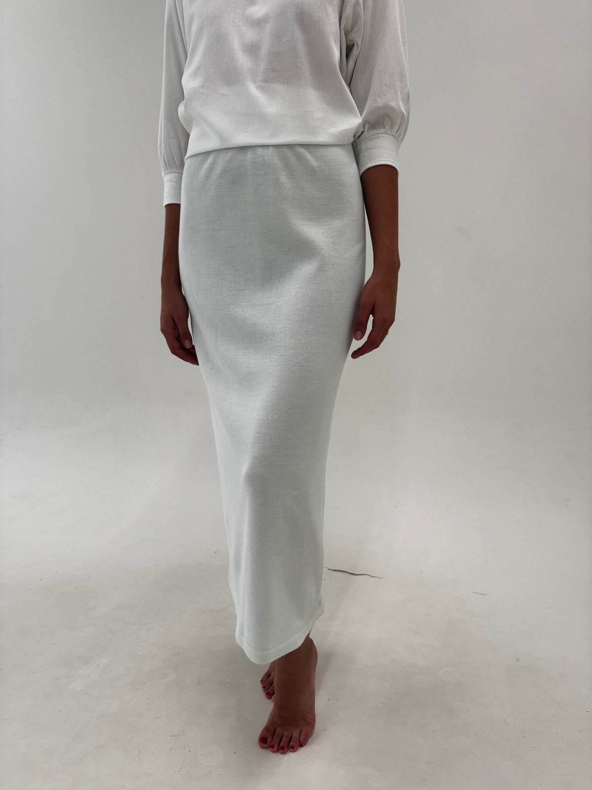 Fustă maxi creion din tricot premium de bumbac
