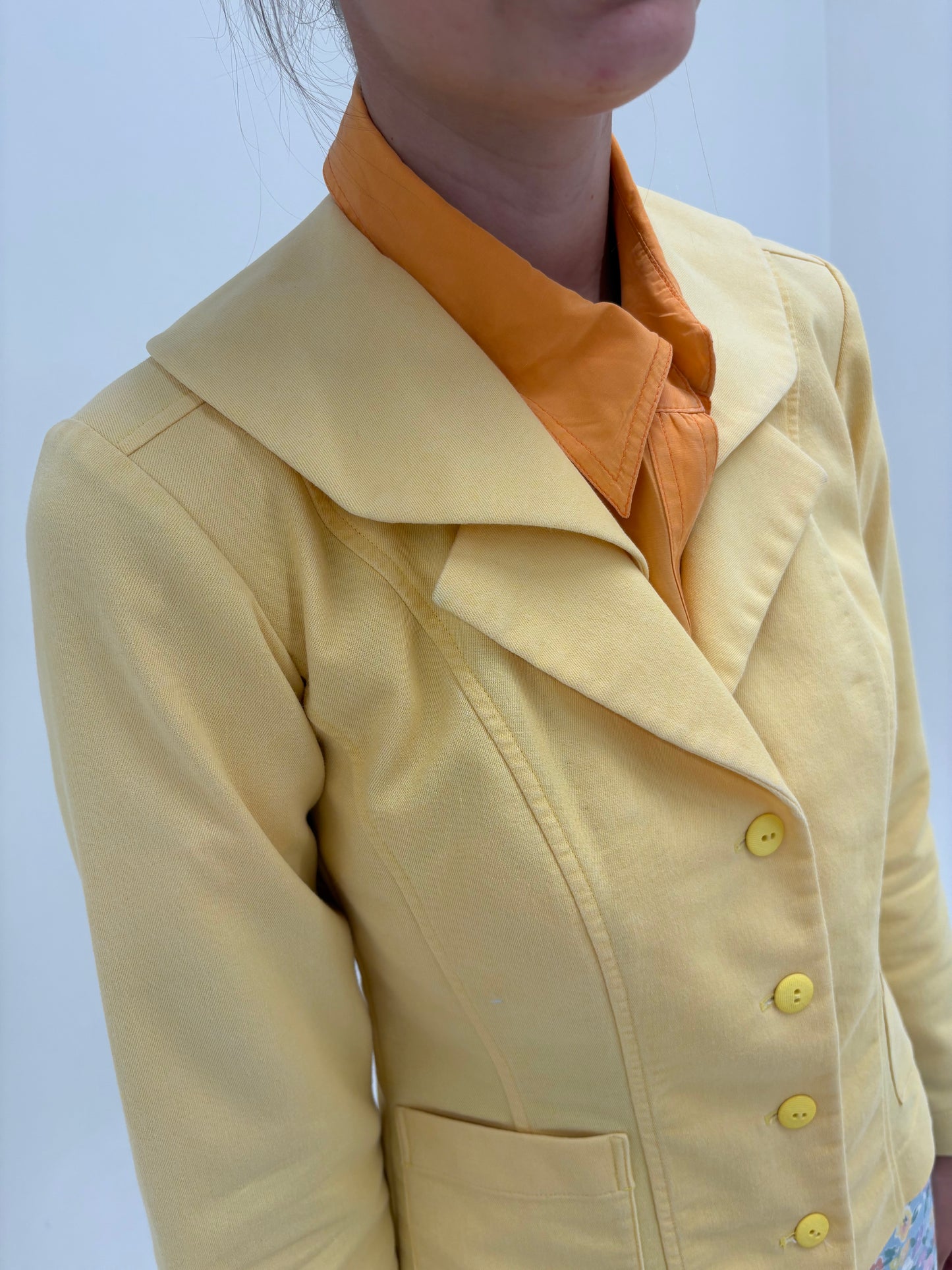 Sacou nou cu eticheta butter yellow din bumbac ultra confort