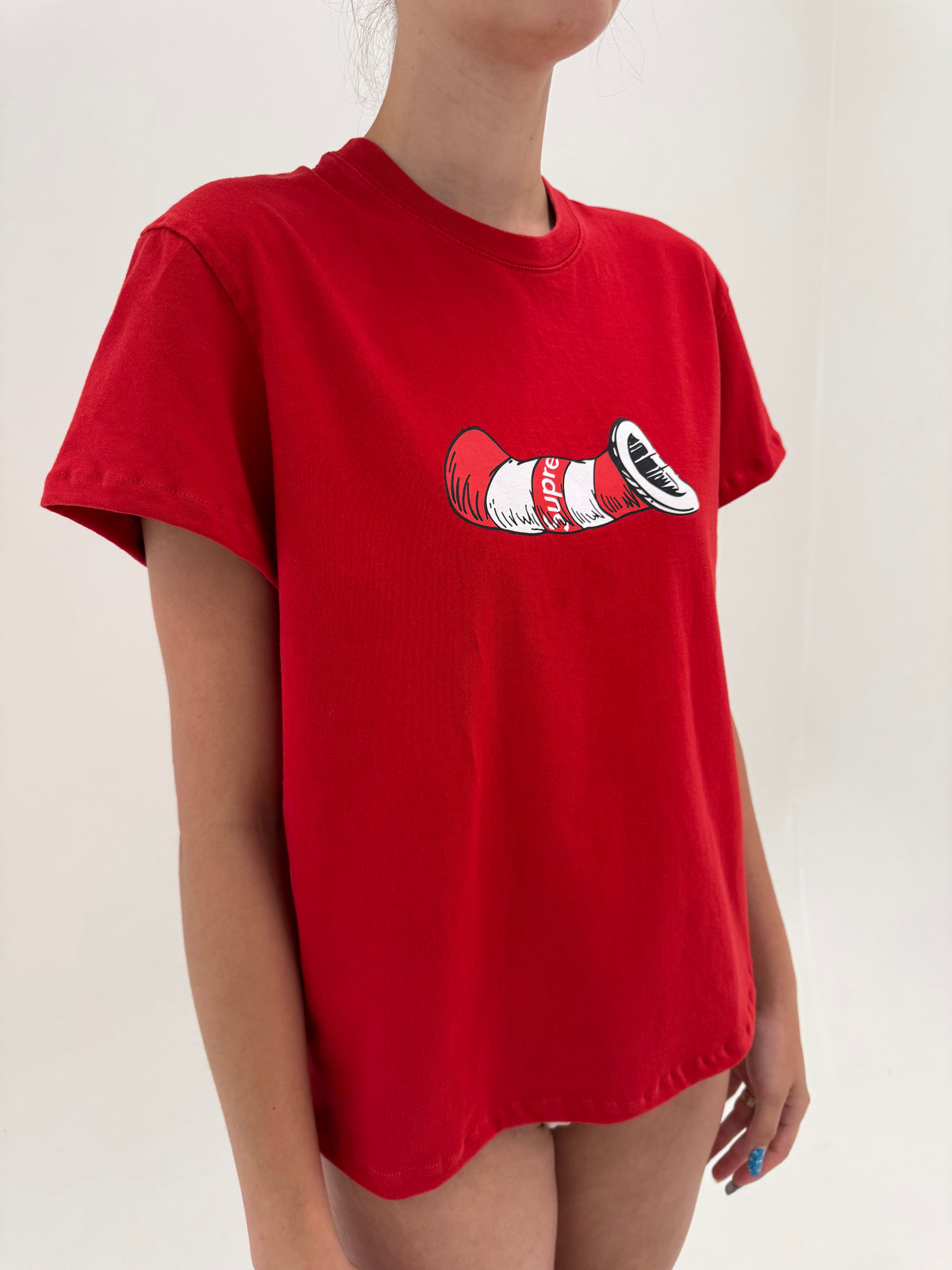 Tricou Supreme FW18 archival / discontinued graphic din bumbac excepțional