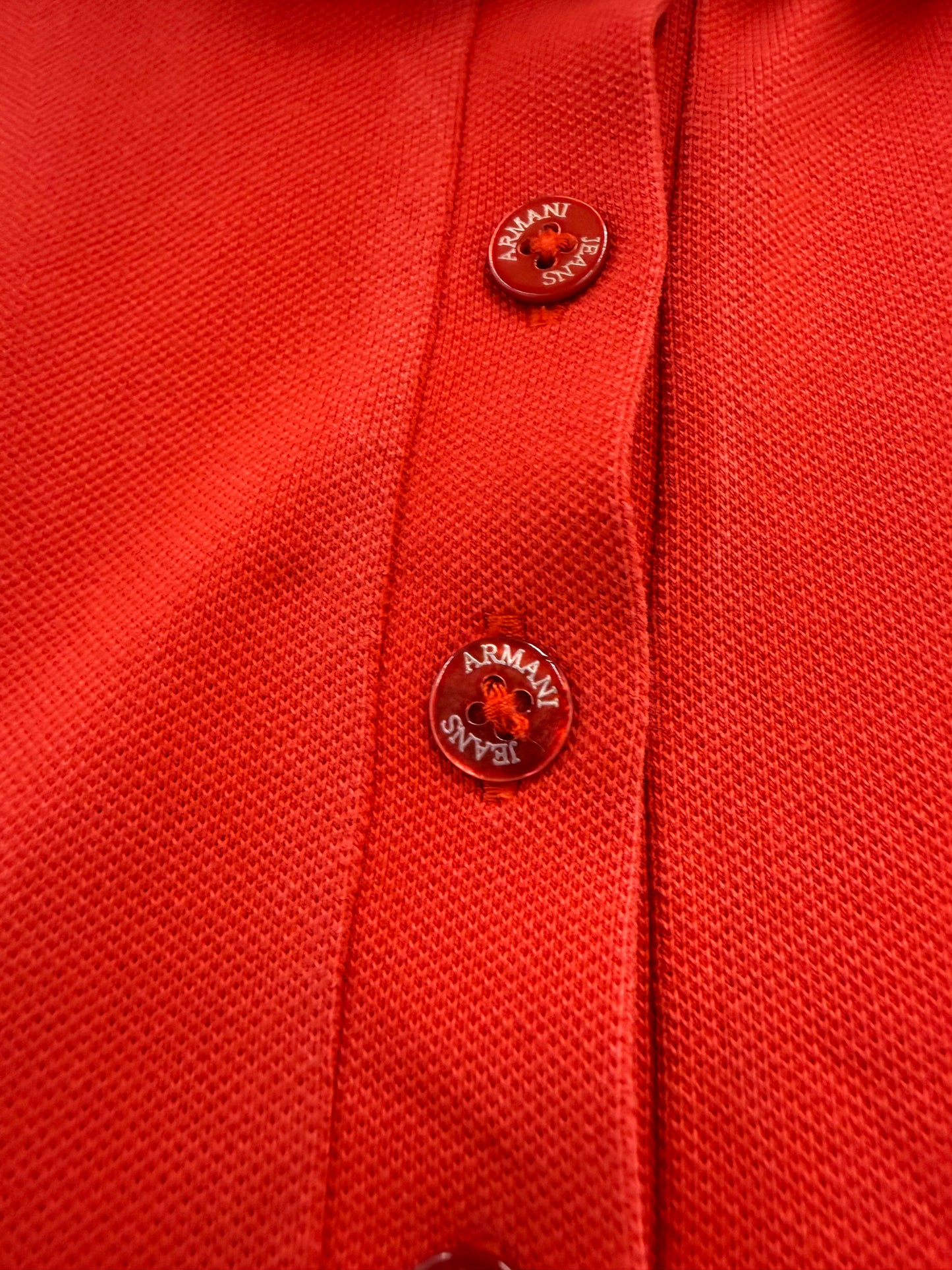 Top polo Armani cherry red din bumbac premium