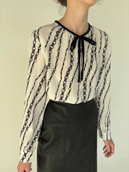 Cămașa Marella by Max Mara din mătase naturală cu print baroc