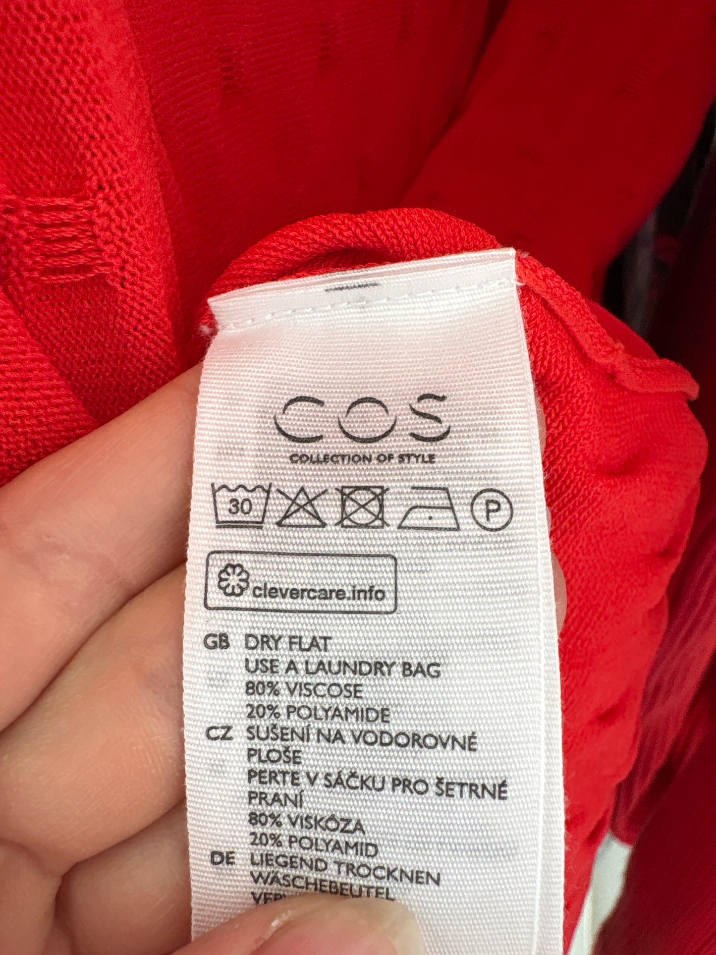 Top COS din jerse texturat cu mânecă căzută