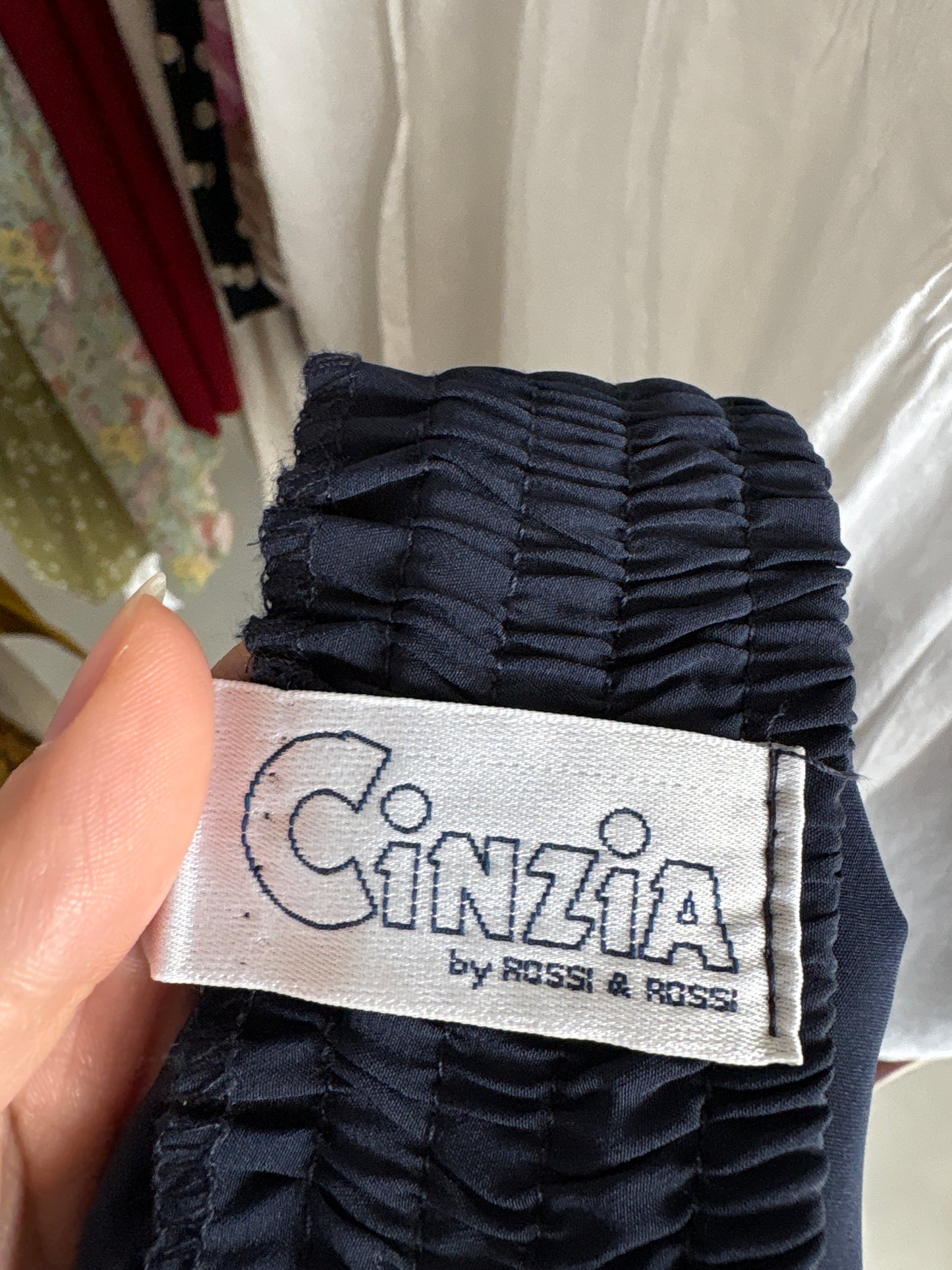 Pantaloni capri italinesti super vaporoși din mix de mătase naturală cu talie ultra înaltă