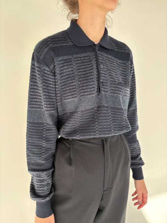 Pulover polo din lana merino extrafina groasă de gramaj mare