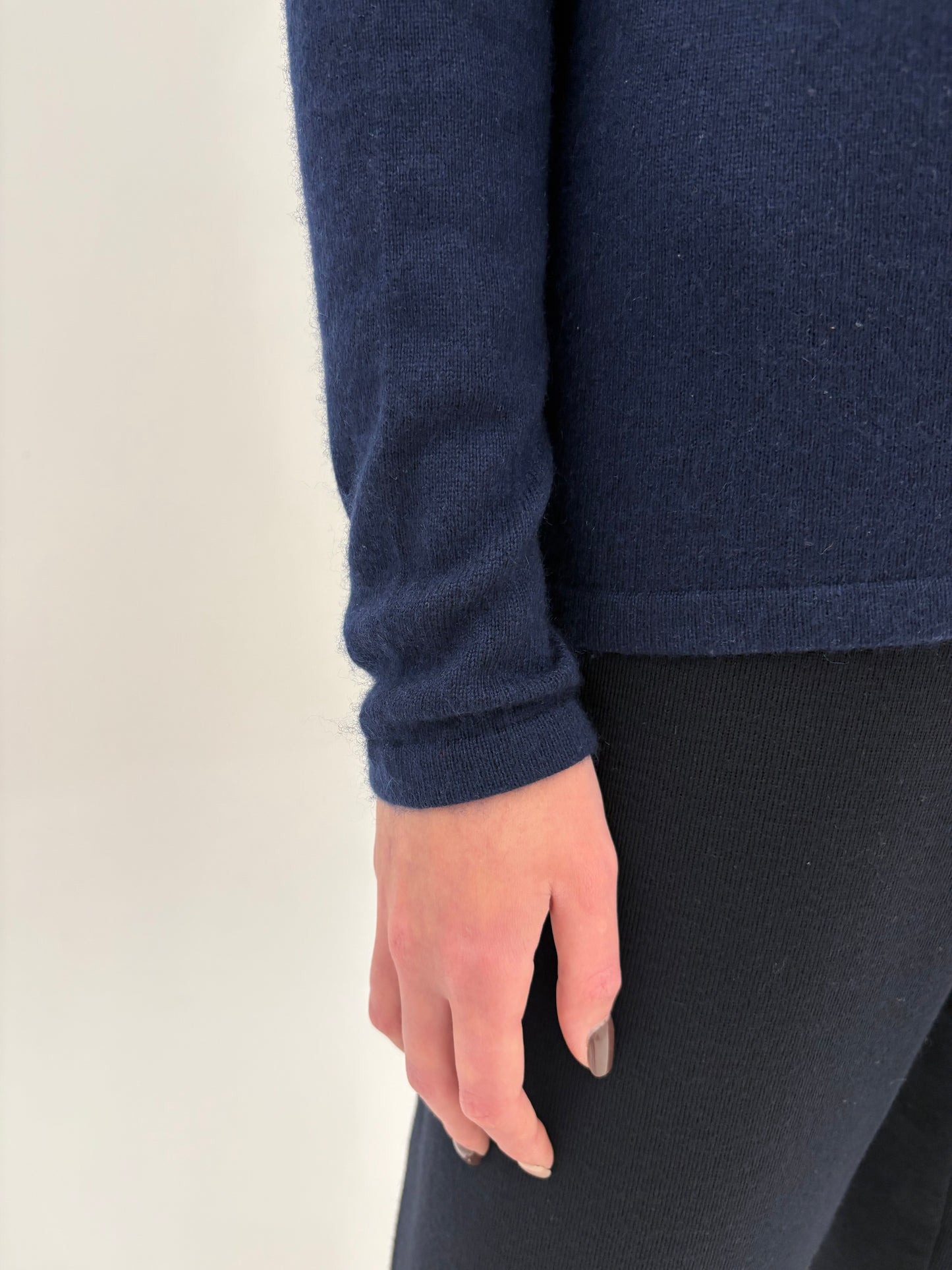 Cardigan din cașmir și mătase naturală Navy blue