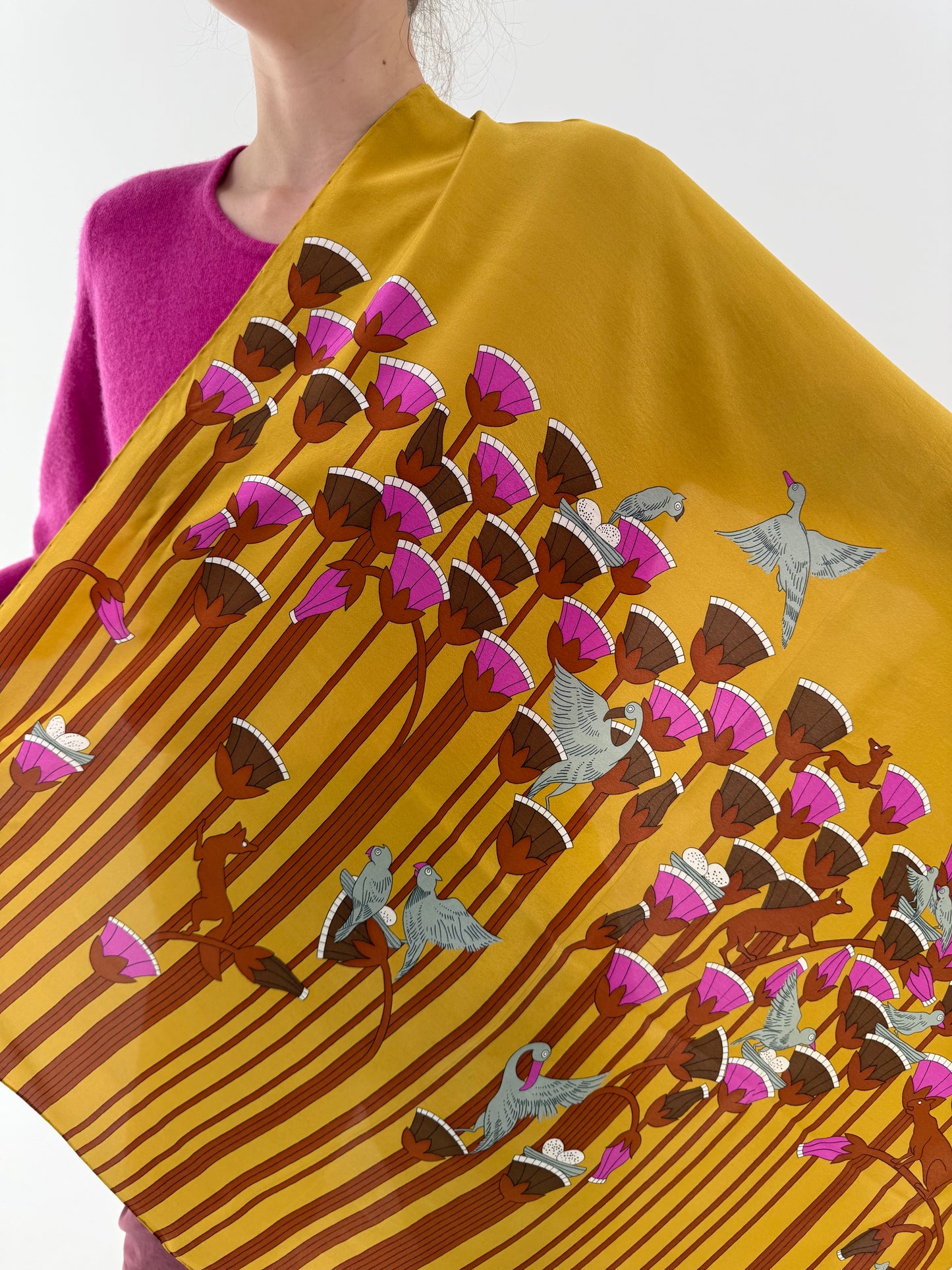 Eșarfă luxury Carven din mătase naturală