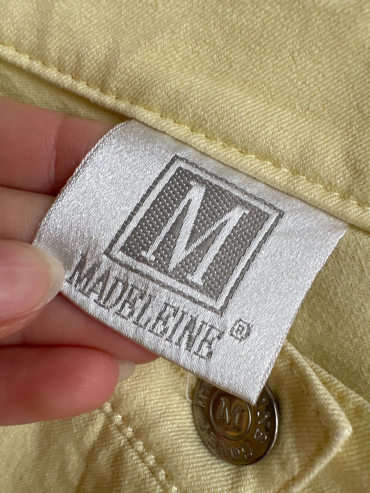 Pantaloni luxury Madeleine vanilla yellow ultra confort tall modeltori