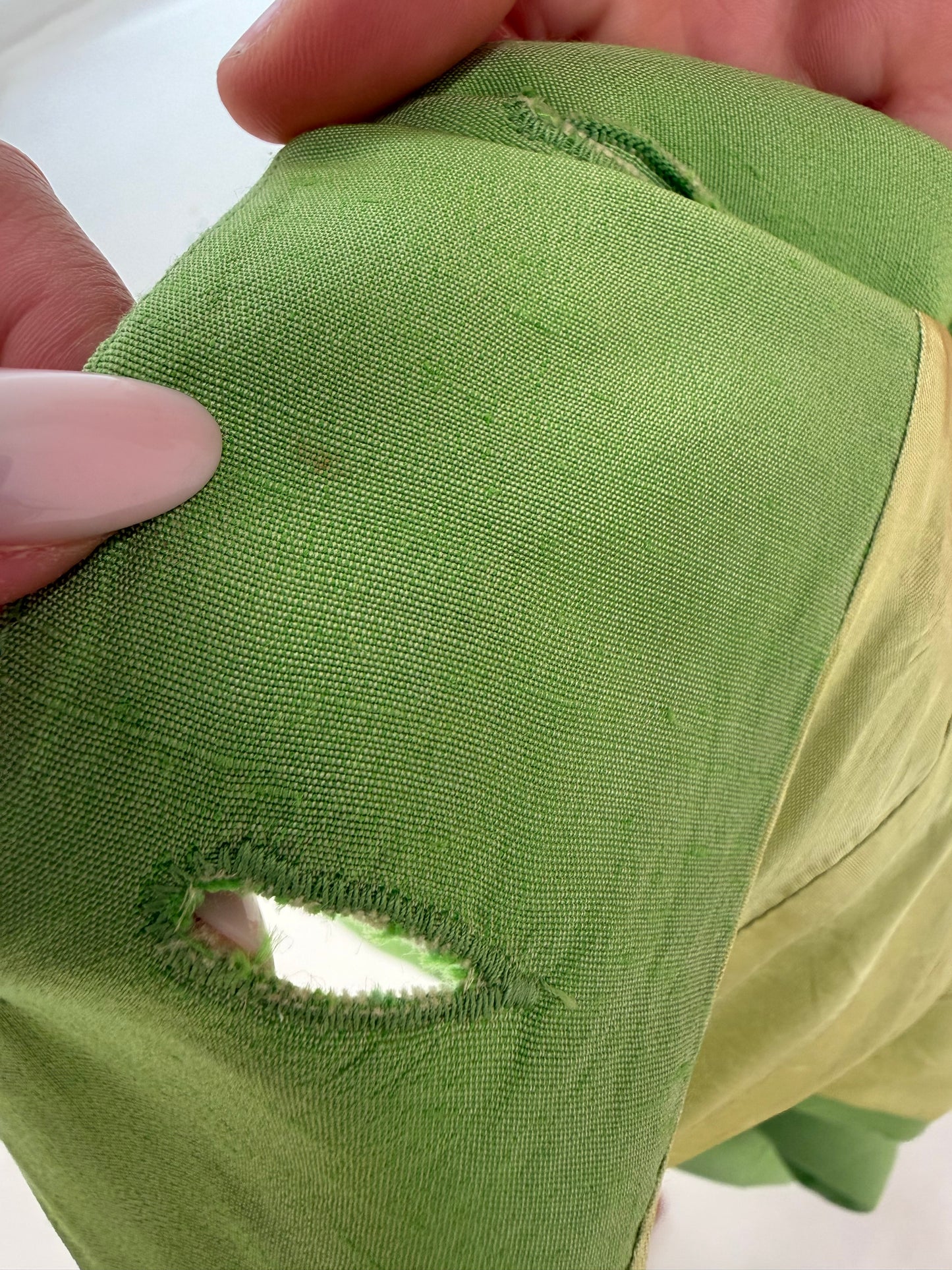 Sacou verde crud vintage din in în croi cambrat cu nasturi îmbrăcați