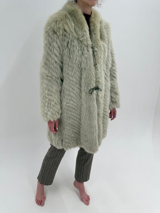 Blană naturală de vulpe blue fox