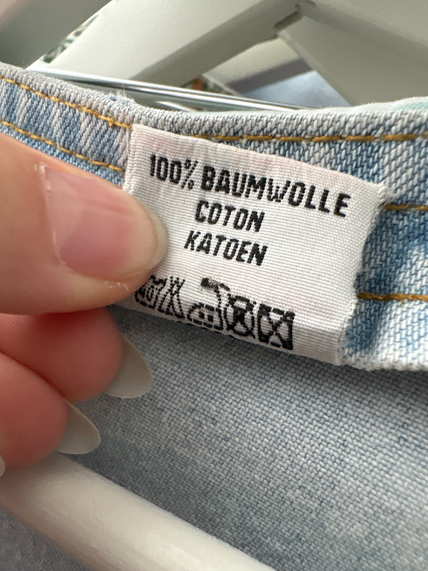 Geacă vintage baby blue din jeans de vară moale și confortabil în croi cropped