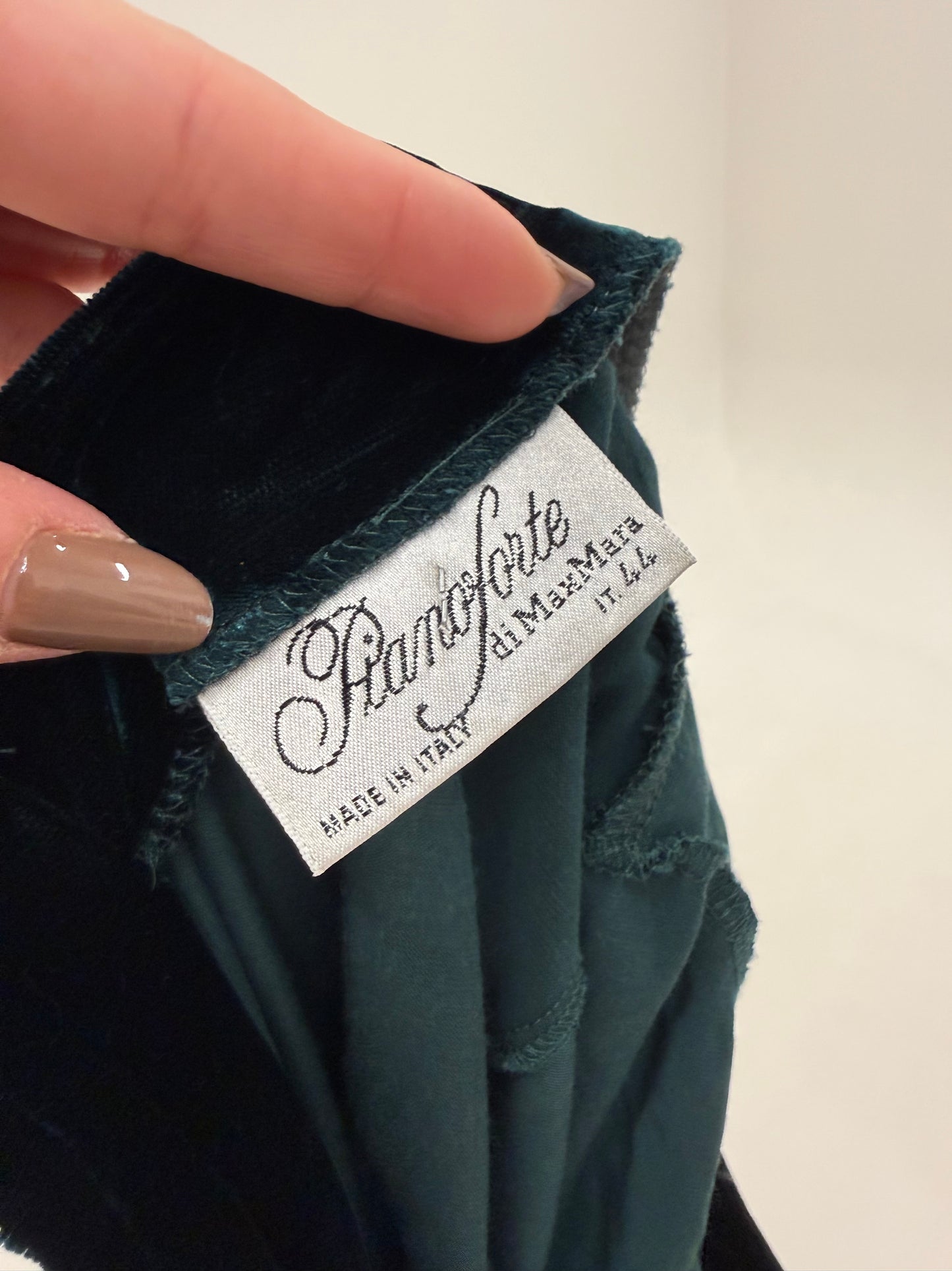 Rochie Max Mara de cocktail din catifea și brocart dark green