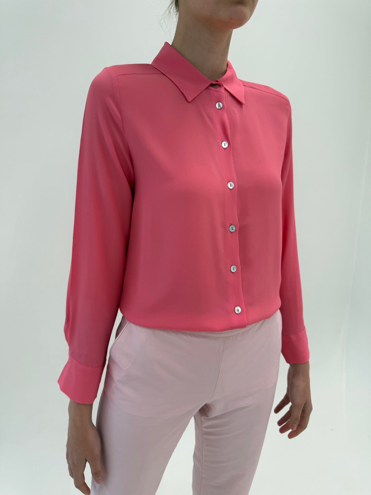 Cămăși noi Marella by Max Mara din mătase naturală sorbet pink