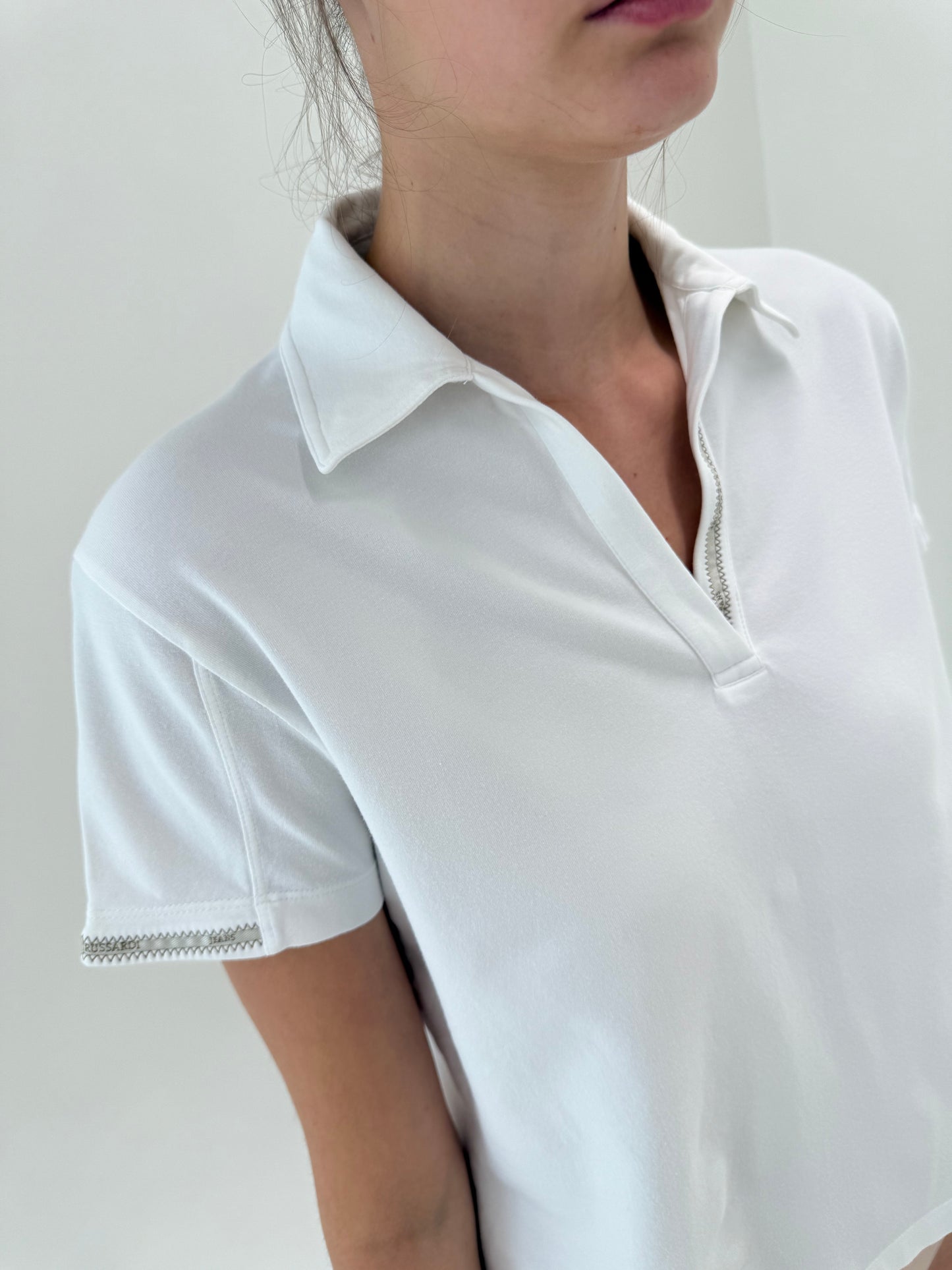 Top polo Trussardi din bumbac excepțional