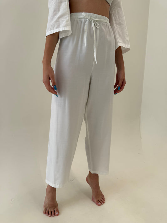 Pantaloni in croi clasic și talie generoasă reglabilă super vaporoși
