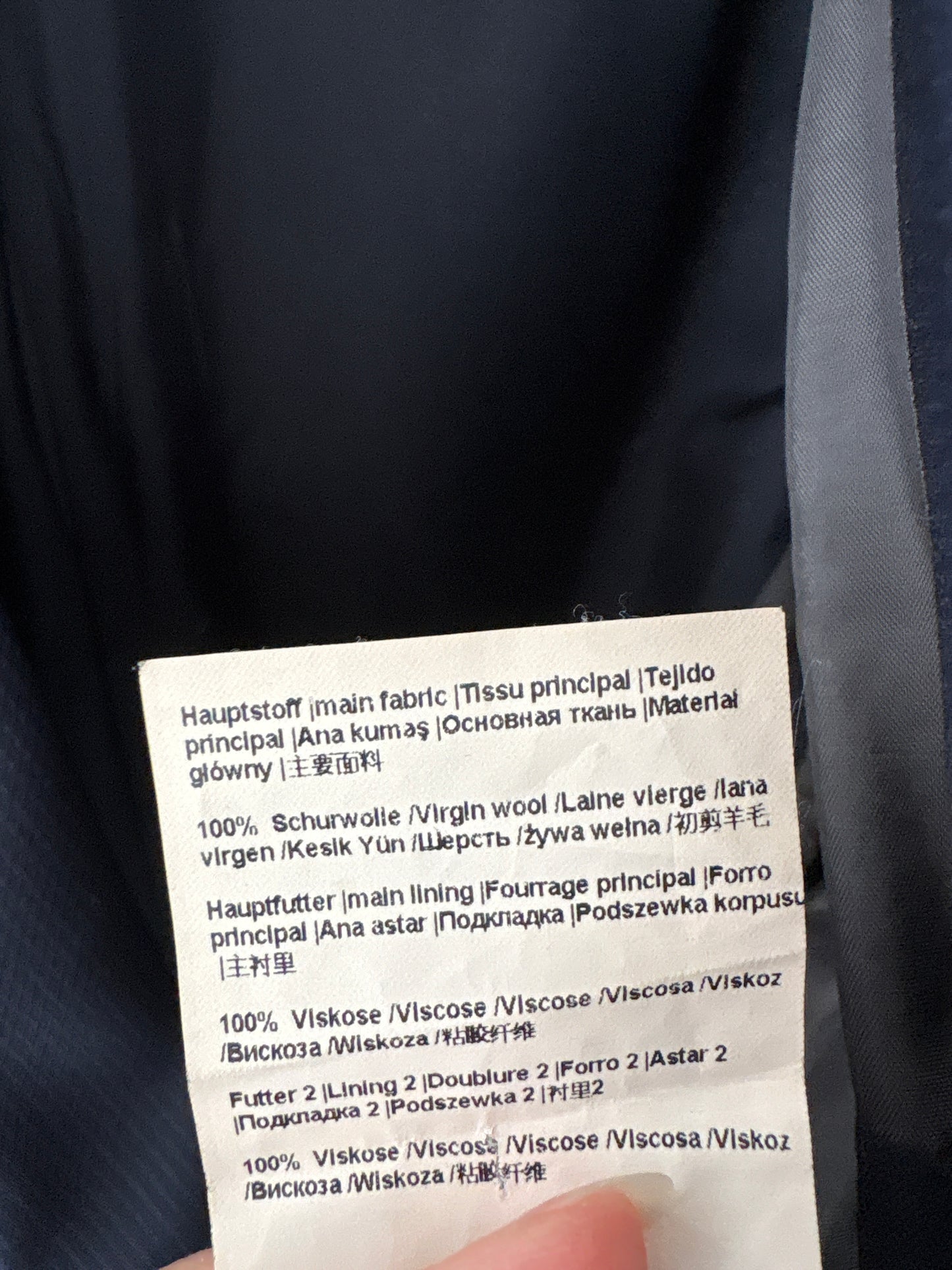 Sacou Navy Joop din stofita satinata super 100’s în croi actual de la zi la seară