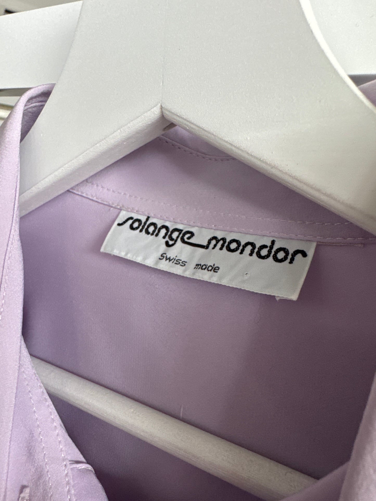 Cămașa premium vintage swiss made lavandă în croi amplu drapat