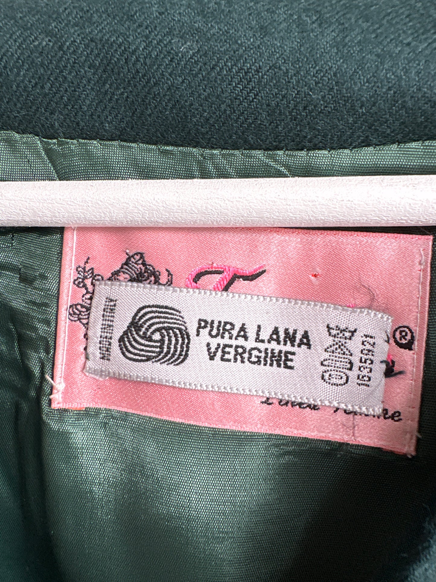 Sacou plus size forest green din lana pura extrafina certificată