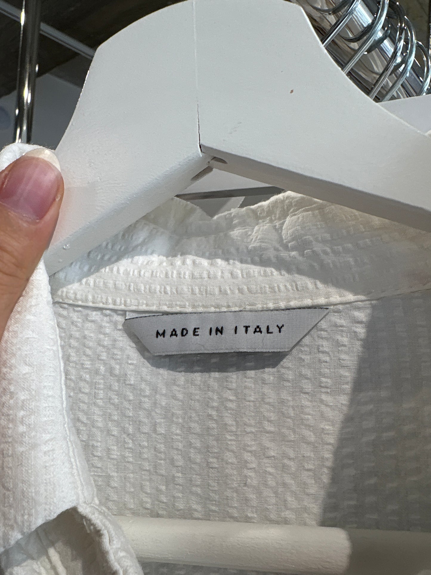Cămașa italiană super premium din seersucker ușor cambrata