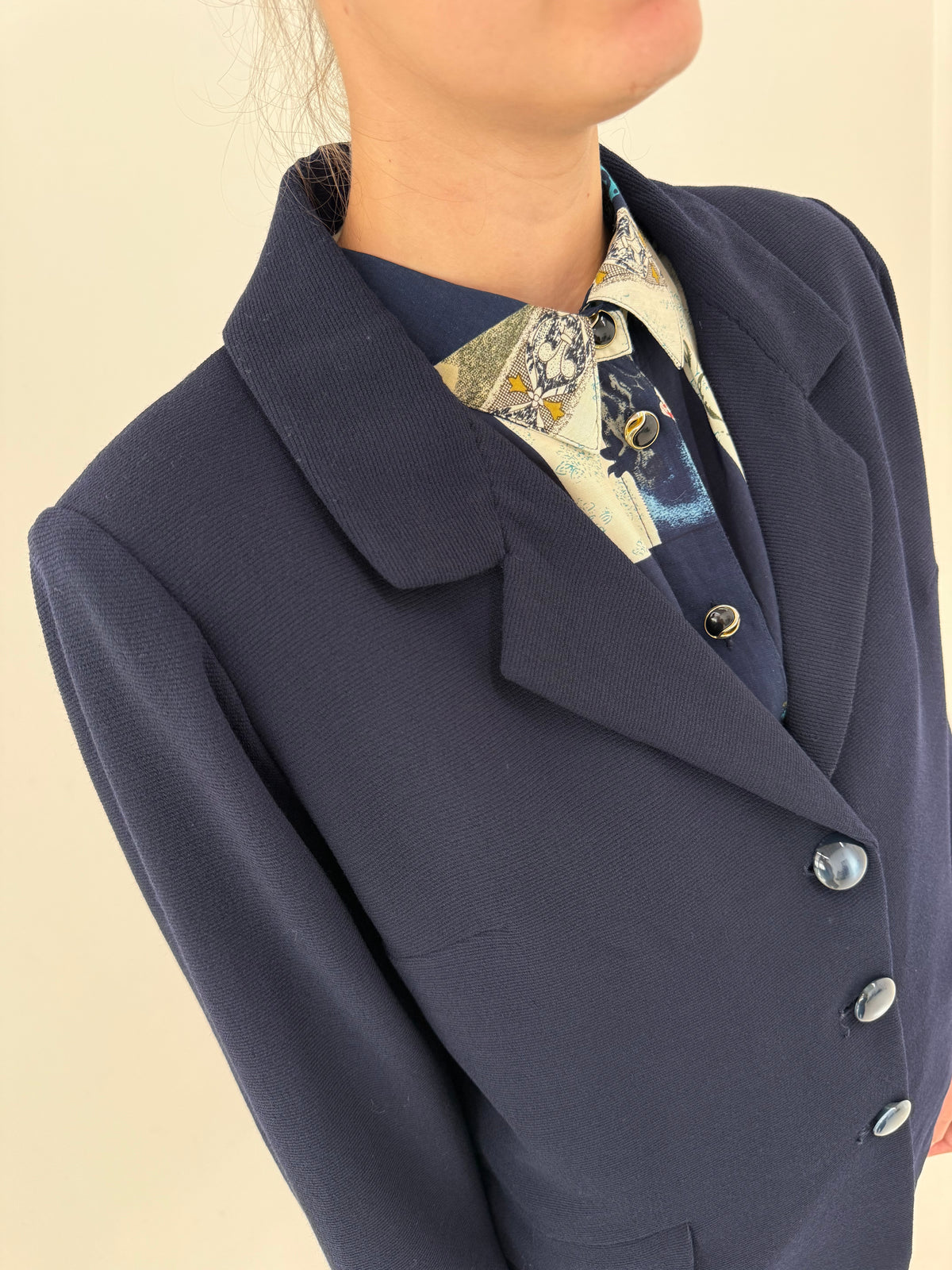 Sacou clasic Navy blue din lana de extrafina