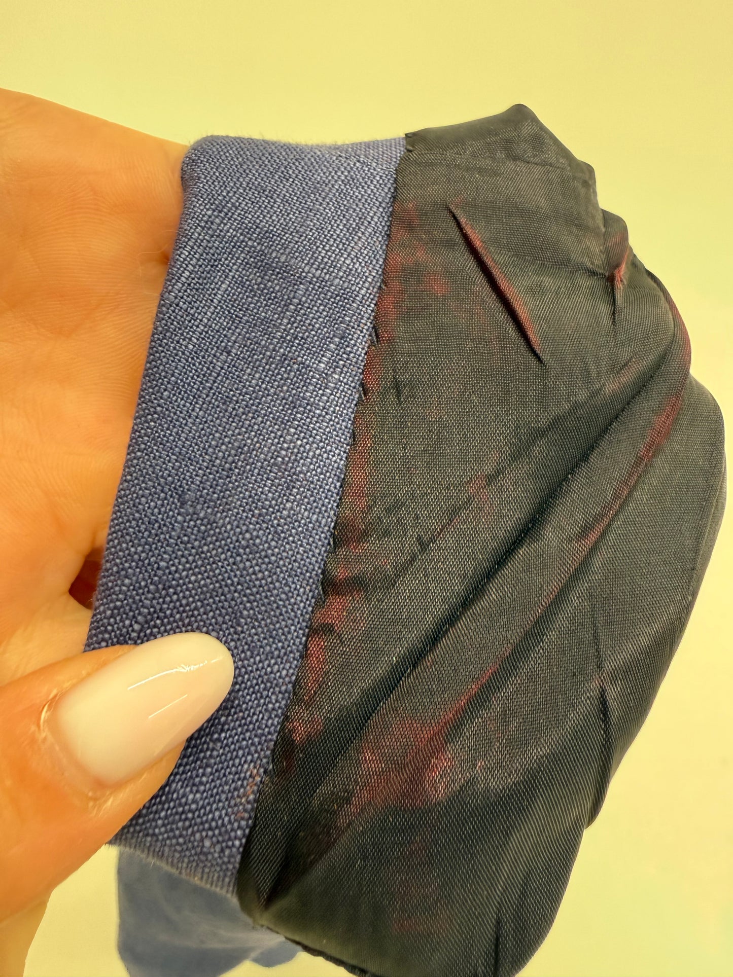 Sacou italian din in petite jeans blue cu închidere tip smoking