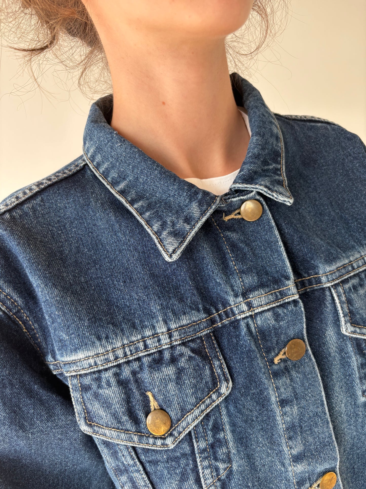 Geacă vintage din jeans classic wash
