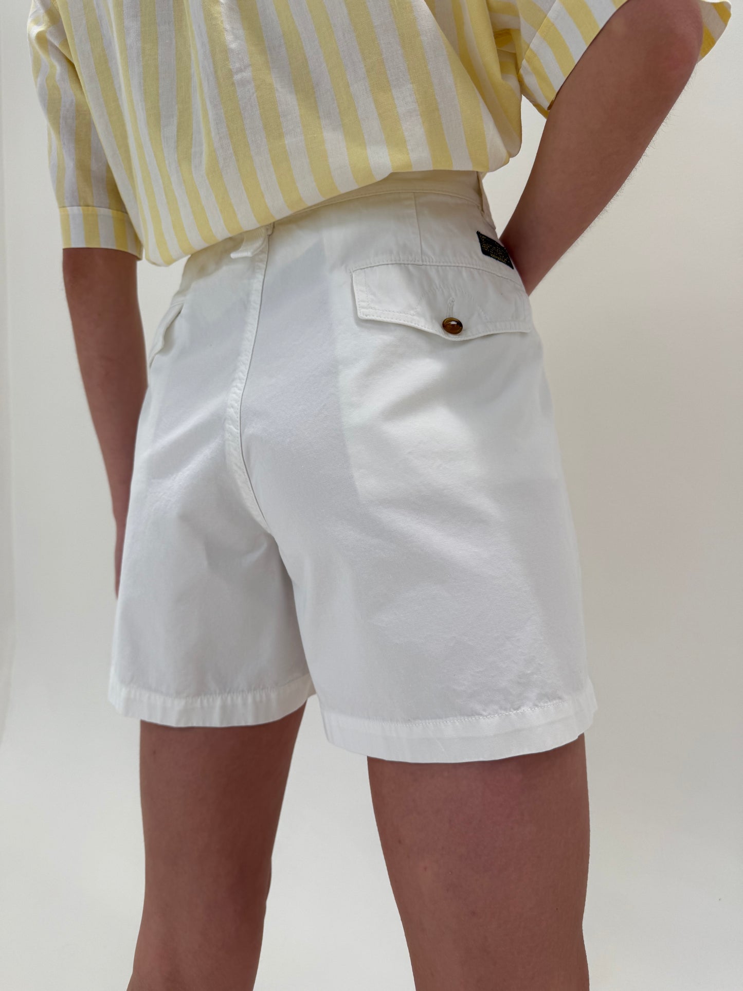 Pantaloni vintage Valentino scurți din poplin excepțional de bumbac