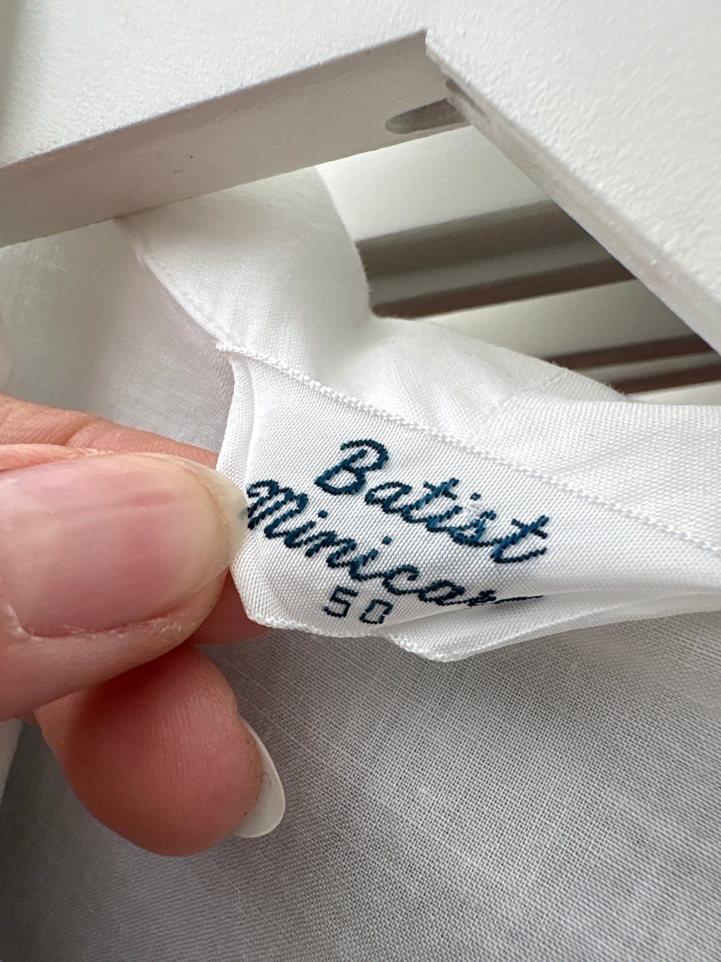 Cămașa vintage cu broderie anglaise excepțională din cel mai fin bumbac