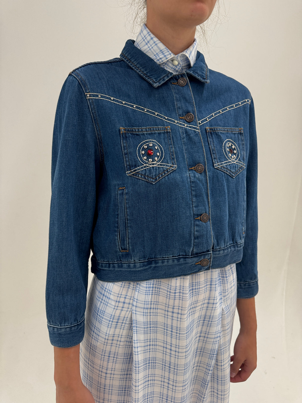 Geaca premium The Koples din jeans petite classic wash