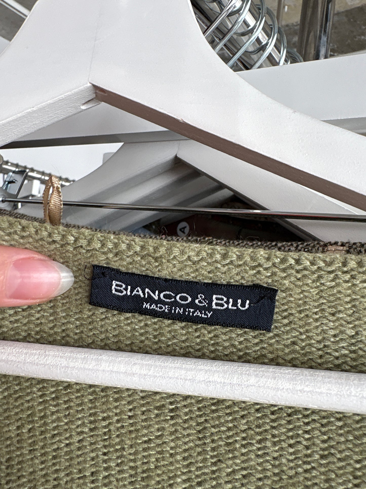 Pulover italian seaweed green din lana merino extrafina multiply de gramaj mare