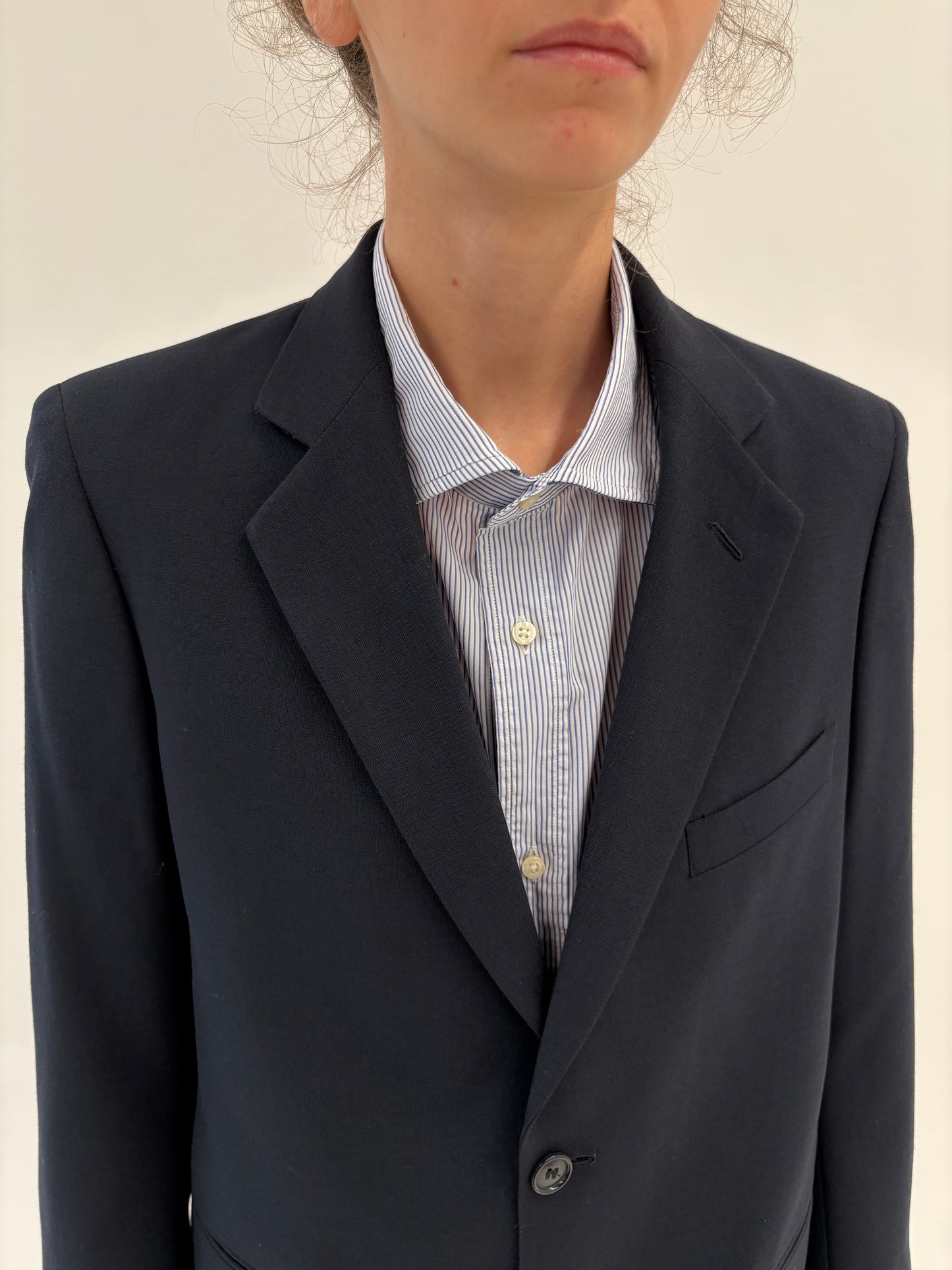 Sacou petite italian Navy blue din lana extrafina