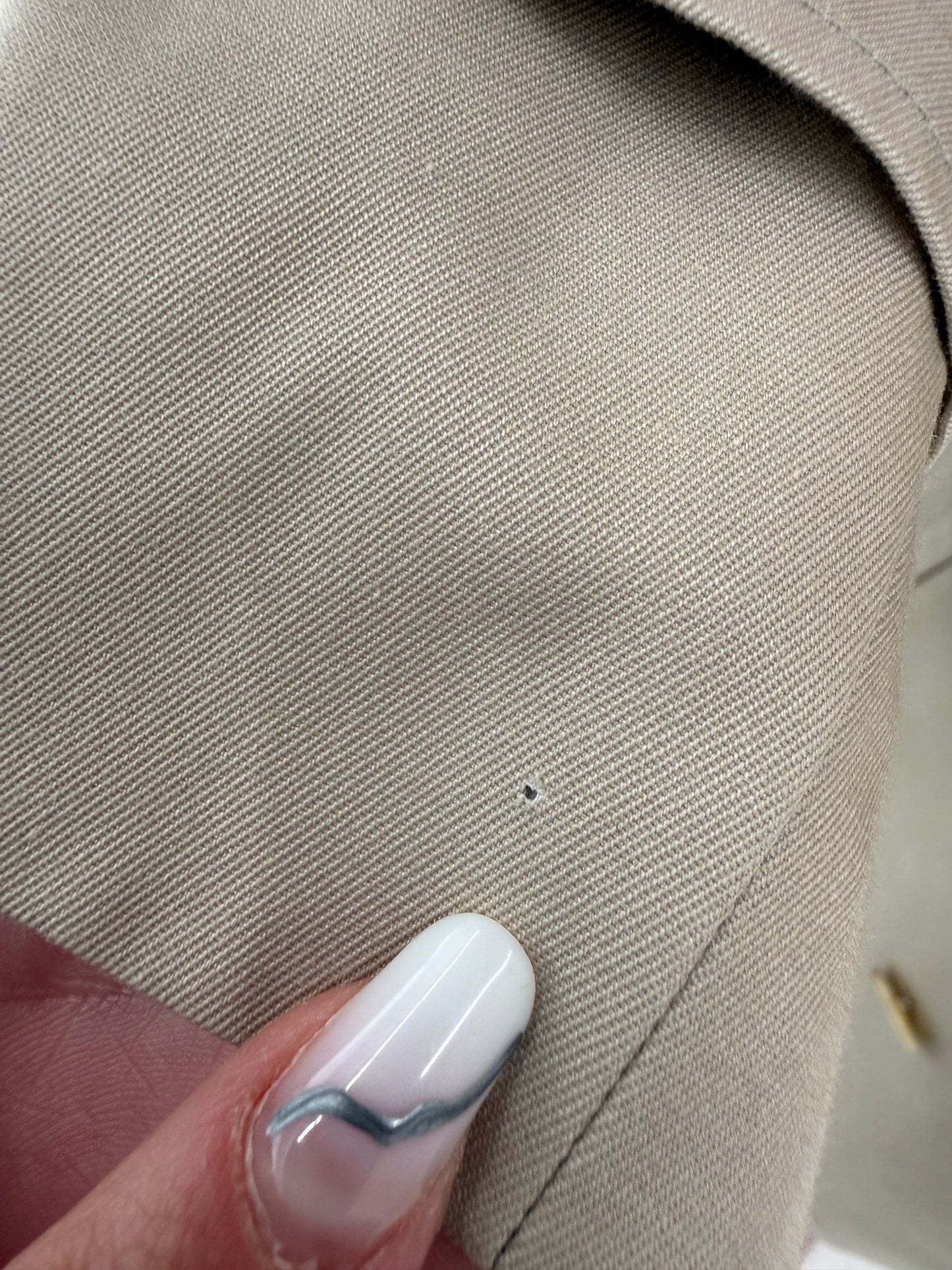 Trench vintage camel din gabardină impermeabilă cu talie ultra înaltă marcată