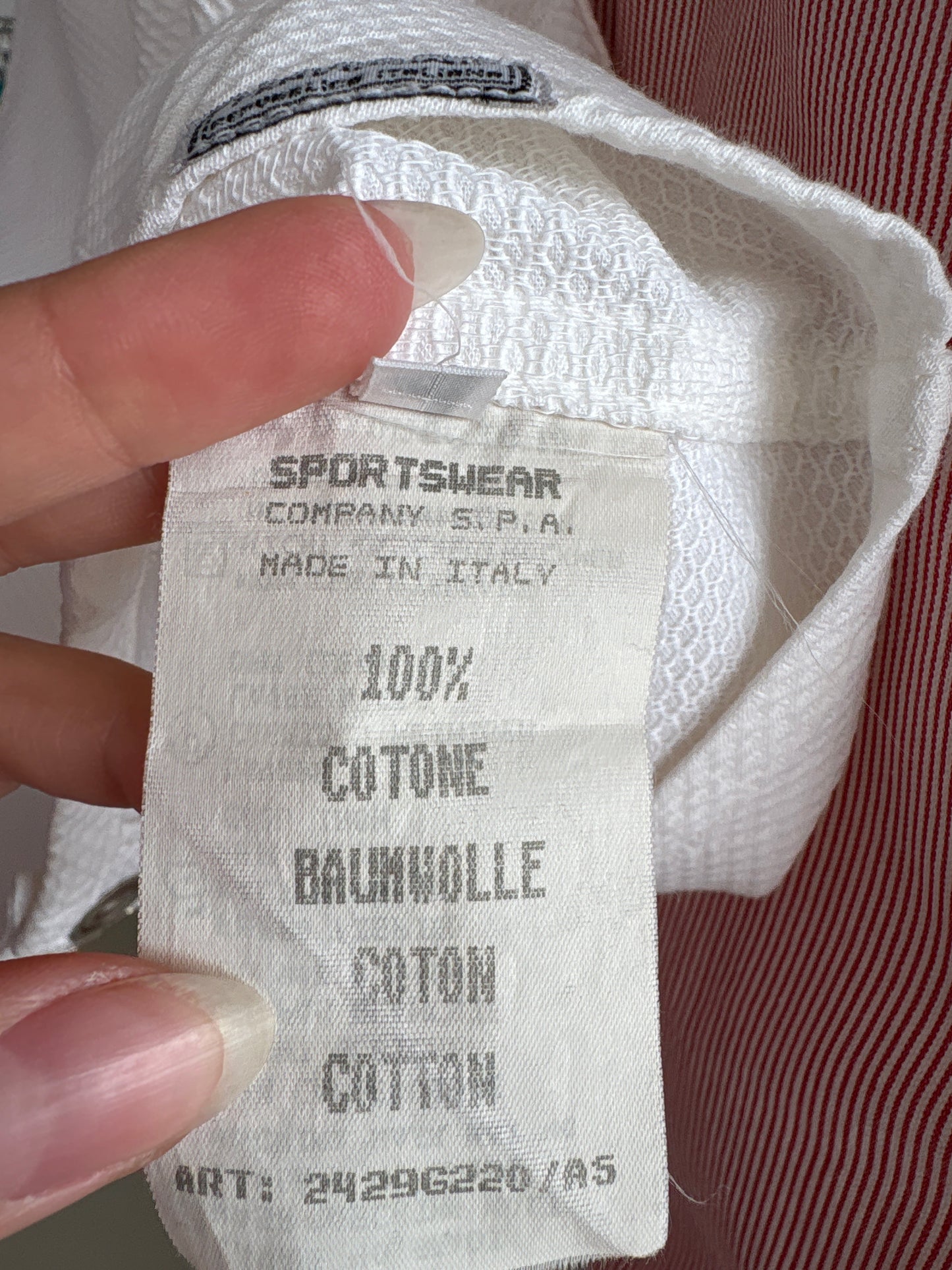 Top vintage de arhivă Fendi anii 90 cu influențe casual din bumbac texturat