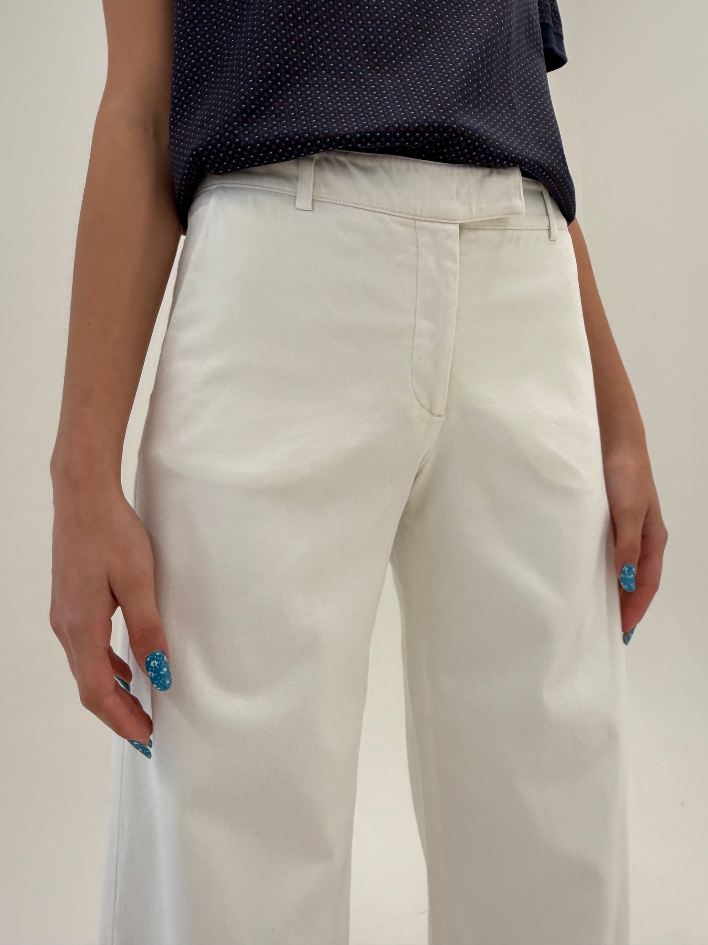 Pantaloni palazzo Armani din poplin ultra confort
