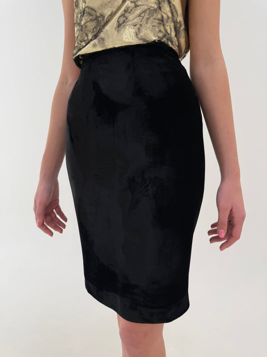 Fustă neagră creion Max&Co by Max Mara din catifea excepțională