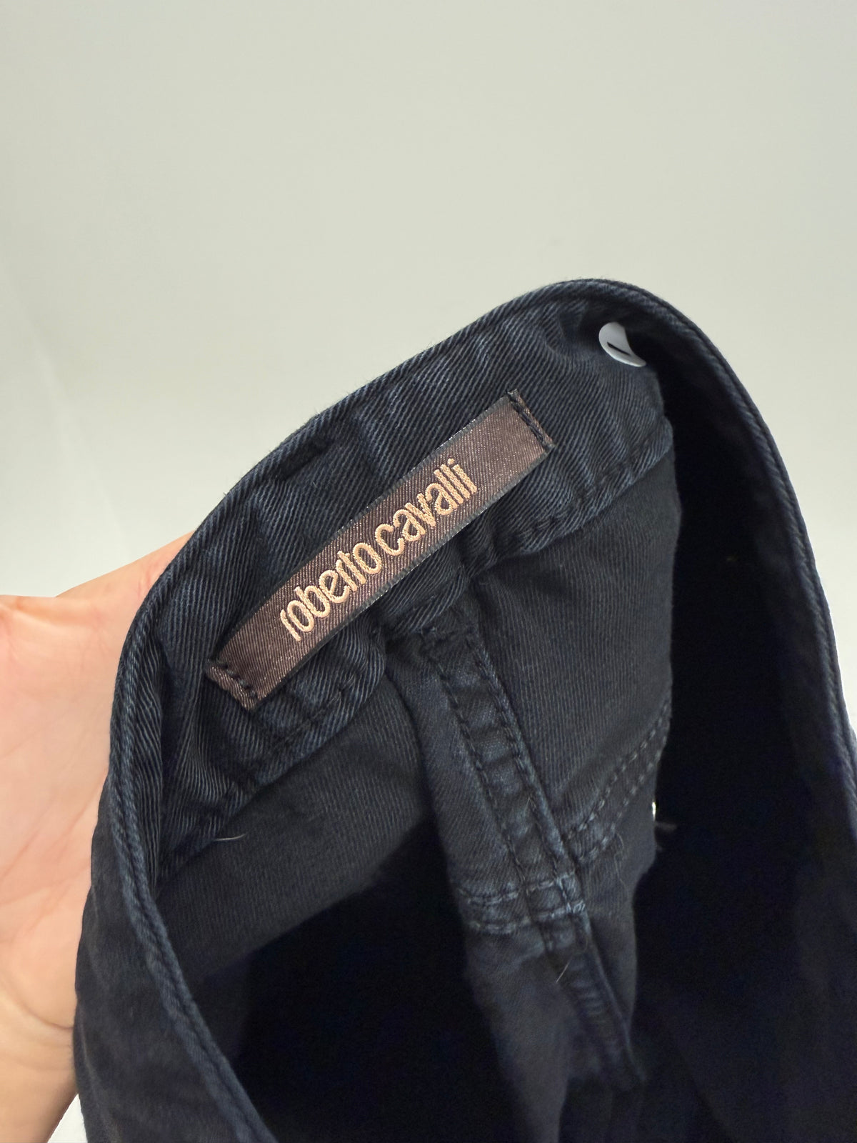 Jeans Roberto Cavalli negri bootcut modelatori petite