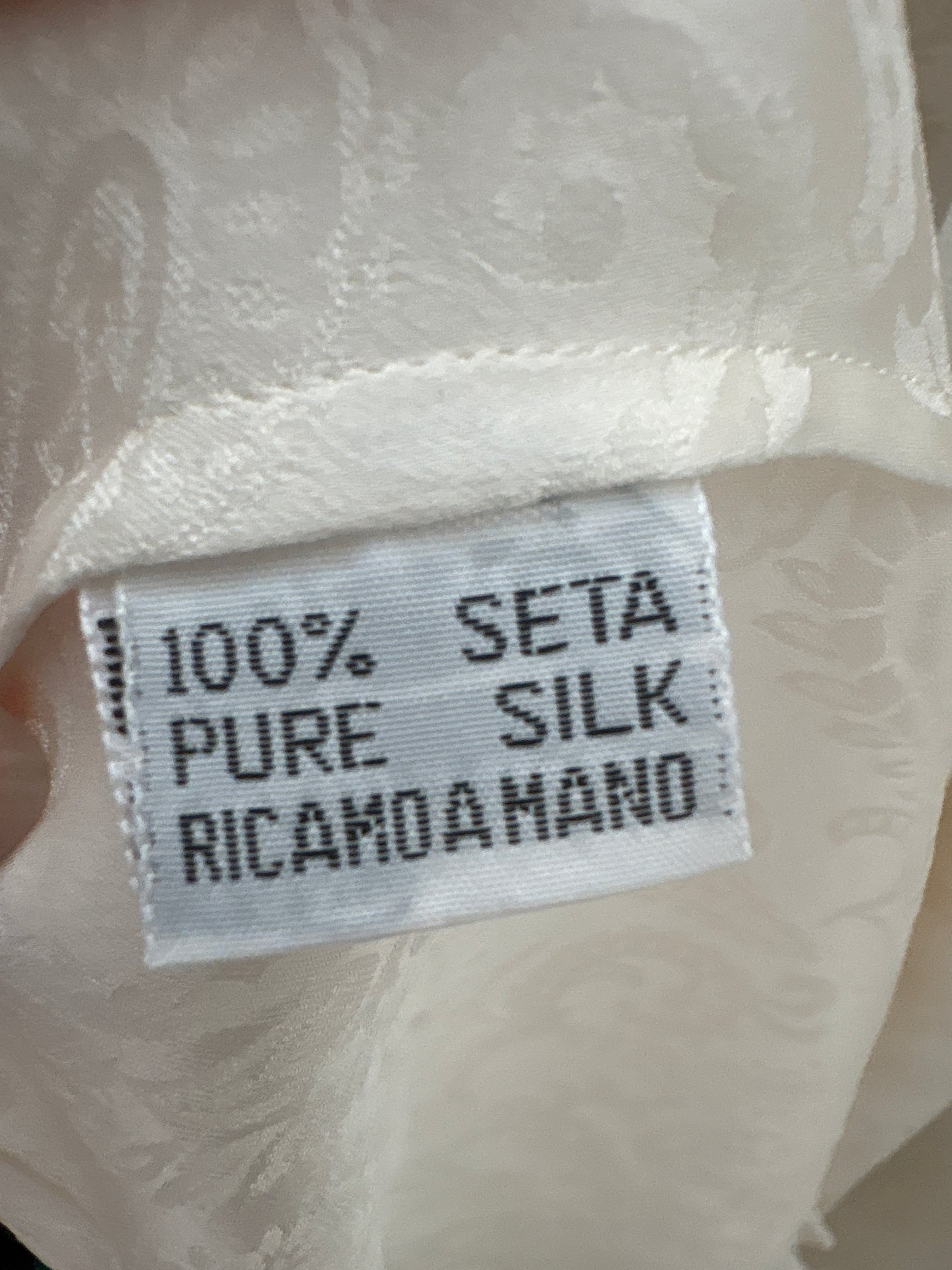 Halat ivoire luxury din mătase naturala cu broderie manuală