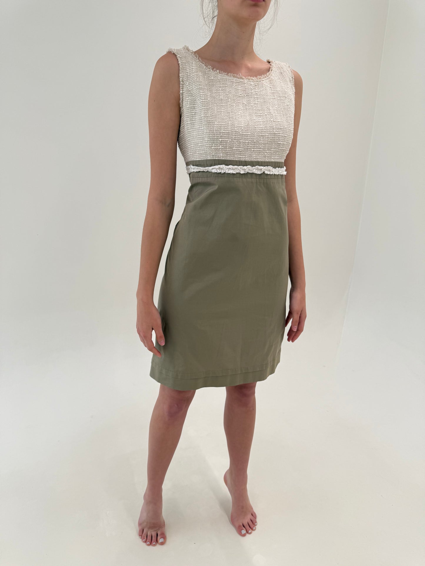 Rochie de zi Max&Co by Max Mara din bumbac cu in și talie ultra înaltă marcată
