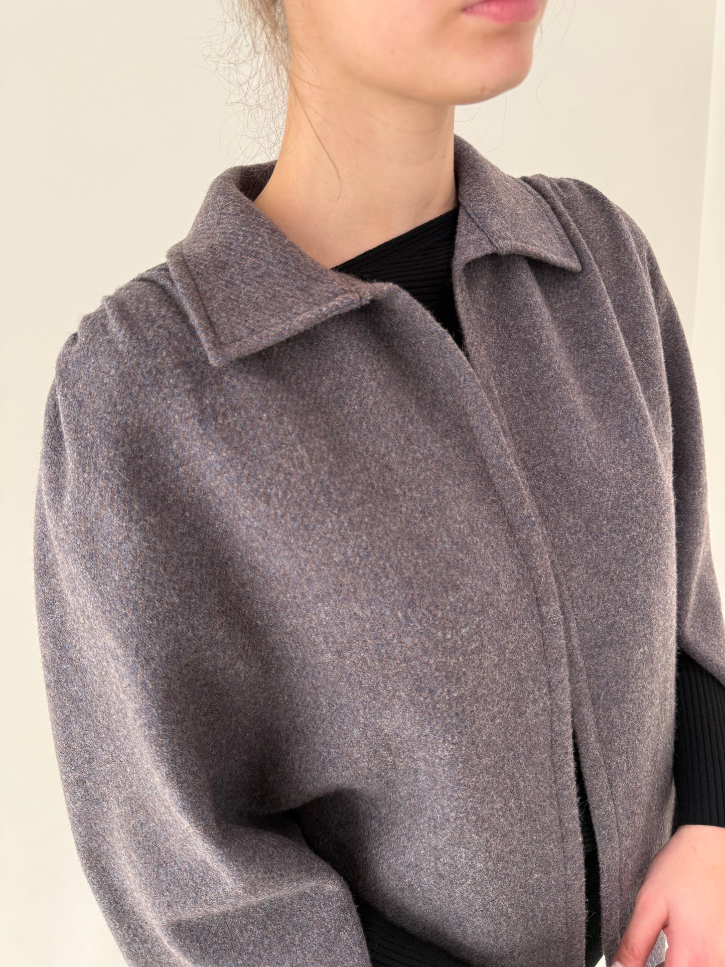 Capa vintage dusty lavender din lan extrafina