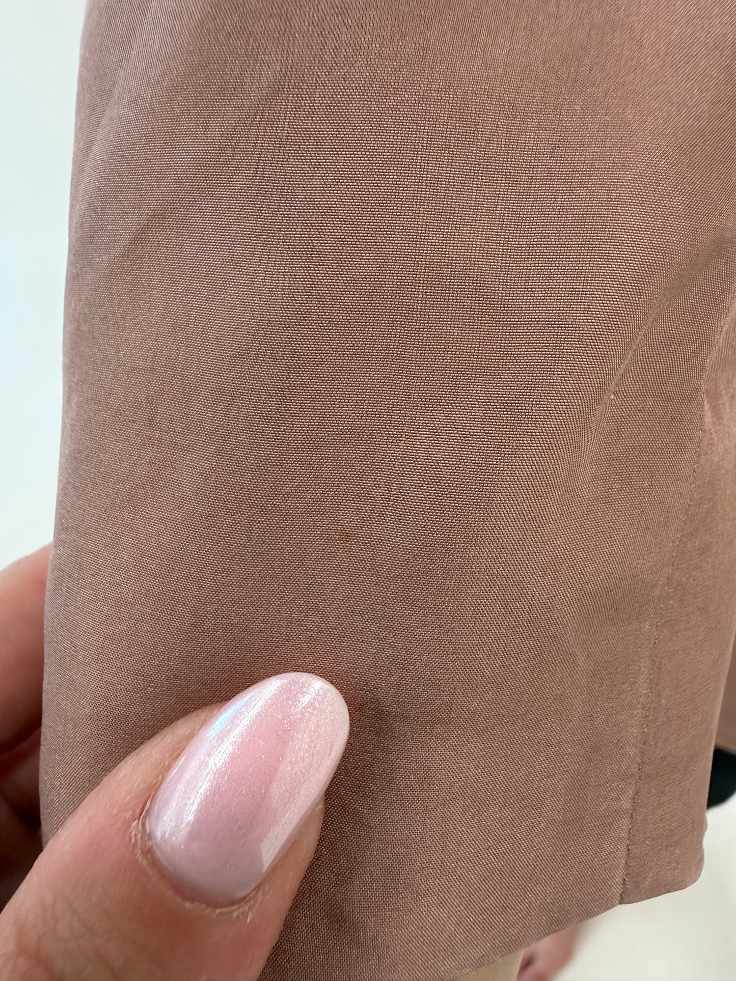 Sacou pink nude petite din panzica de mătase naturală