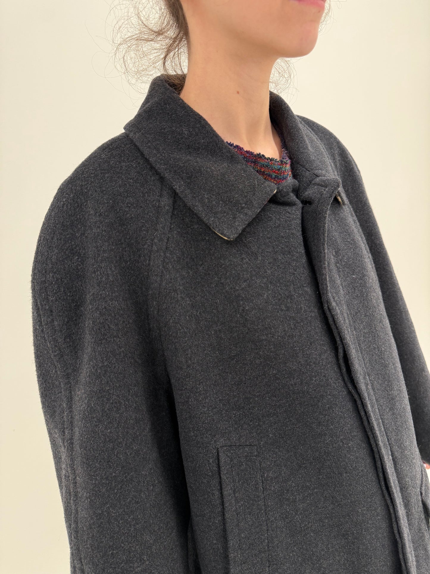 Palton vintage Burberry în croi actual oversized