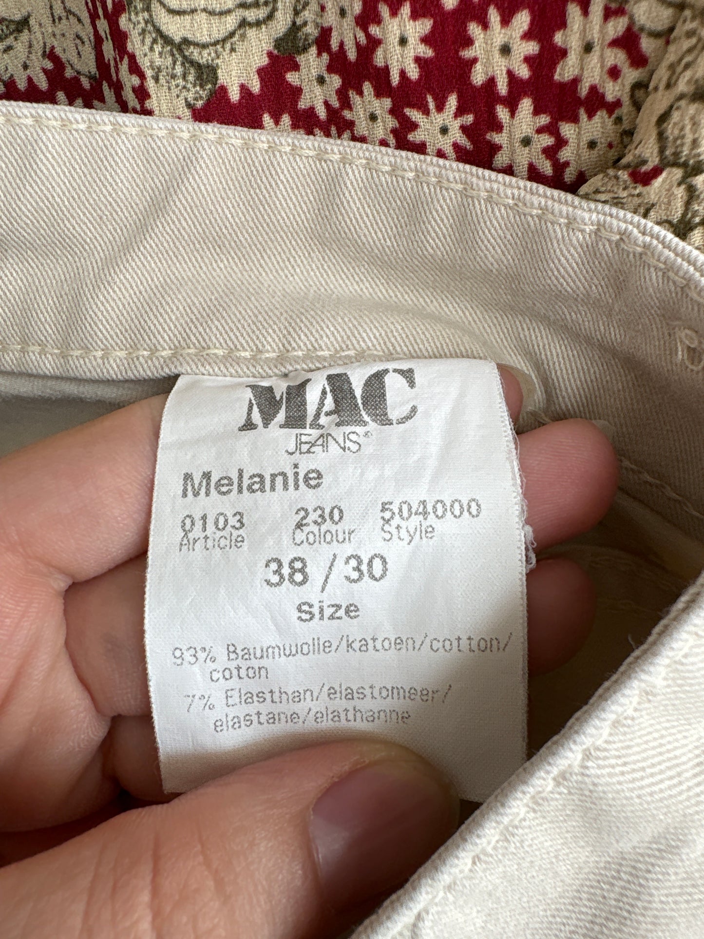 Jeans vintage moale de vară modelator light beige cu talie înaltă