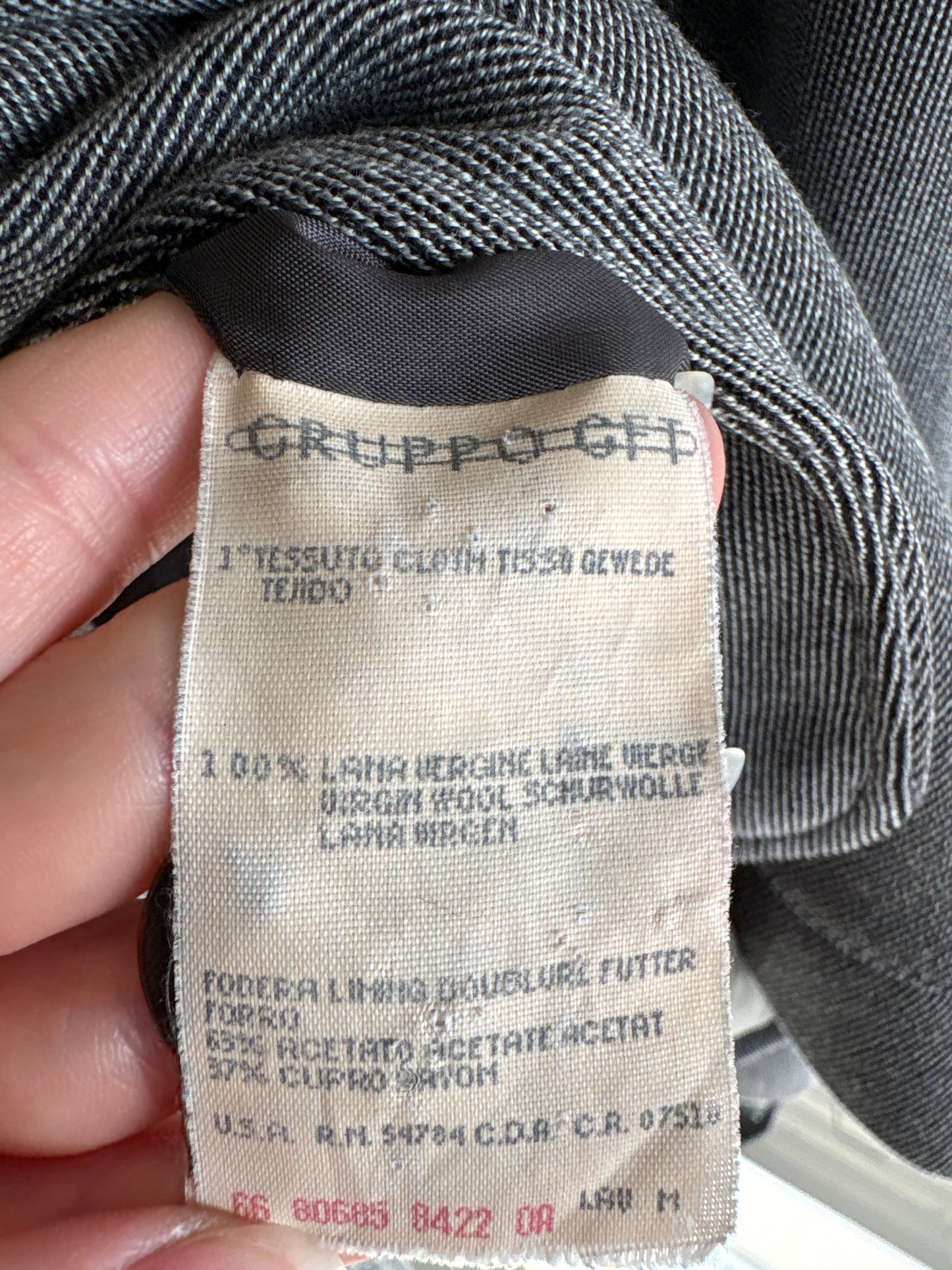 Sacou Max Mara din stofă de lana extrafina texturată cu închidere dublă