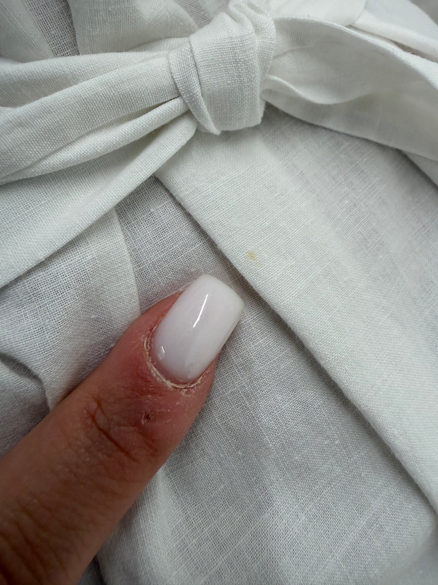 Rochie Old vintage italiană din pânză excepțională de in și bumbac cu broderie manuală